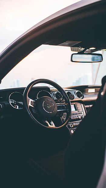 Mustang, Cars, Car, Steering Wheel, Rudder, Salon HD phone wallpaper