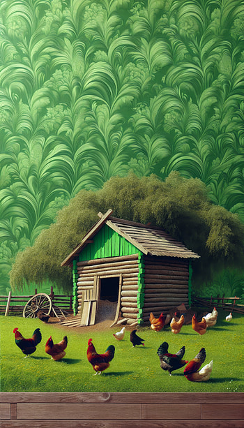 Rustic Chicken Coop, chicken, farm, rural, greenery HD phone wallpaper