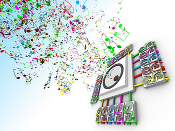 When I Use to Play, notes, colors, music, speaker HD wallpaper