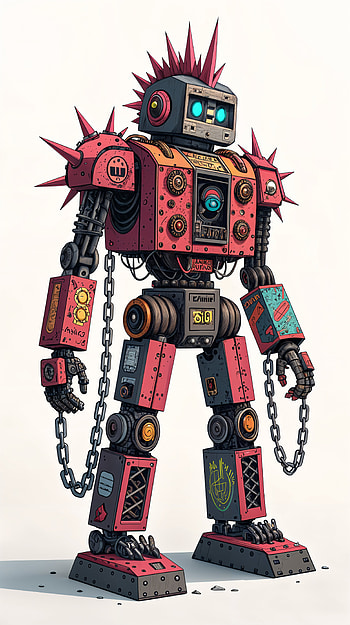 Metal Mayhem: A Bold Mecha for Your , mecha, character design, illustration, artistic HD phone wallpaper
