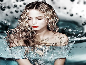 sadness, lonely, beauty, splash, tears HD wallpaper