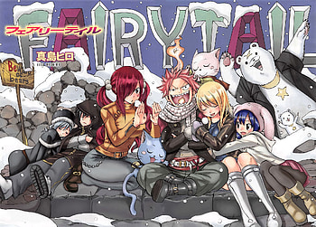Fairy Tail, Anime, Charles (Fairy Tail), Erza Scarlet, Gray Fullbuster, Happy (Fairy Tail), Juvia Lockser, Lucy Heartfilia, Natsu Dragneel, Wendy Marvell HD wallpaper
