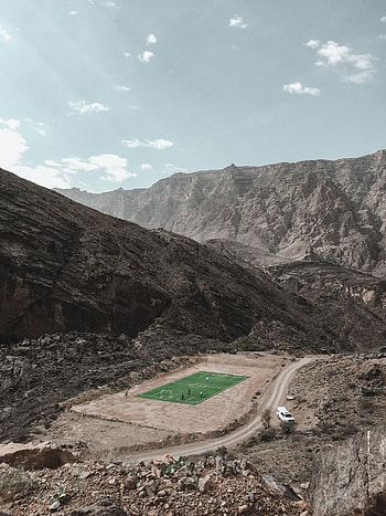 Mountains, Football, Miscellanea, Miscellaneous, Stadium HD phone wallpaper