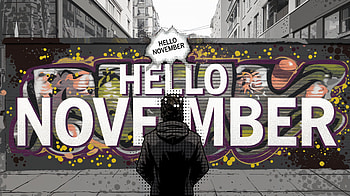 Hello November - Stunning Ultra, graffiti, mural, november, Street Art HD wallpaper