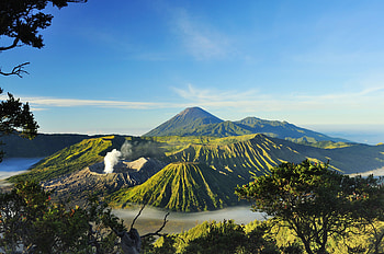 Volcano, mountains, Mount Bromo, sky, nature HD wallpaper