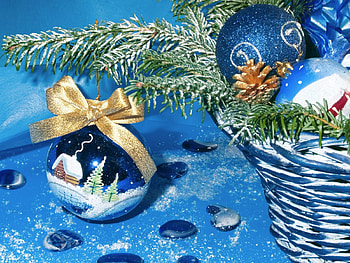 Holidays, New Year, , Christmas, Basket, Balls HD wallpaper