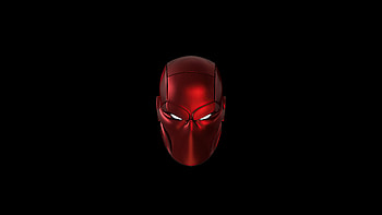 Red Hood Mask Minimal , red-hood, superheroes, minimalism, minimalist, dark, black, artstation, artist, artwork, digital-art, oled HD wallpaper
