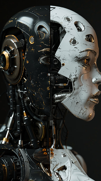 Duality Android, robot, Android HD phone wallpaper