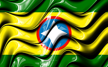 Bucaramanga Flag, , Cities of Colombia, South America, Day of Bucaramanga, Flag of Bucaramanga, 3D art, Bucaramanga, colombian cities, Bucaramanga 3D flag, Colombia HD wallpaper
