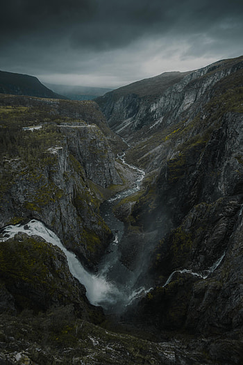 Nature, Rivers, Mountains, Rocks, Waterfall, Gorge HD phone wallpaper