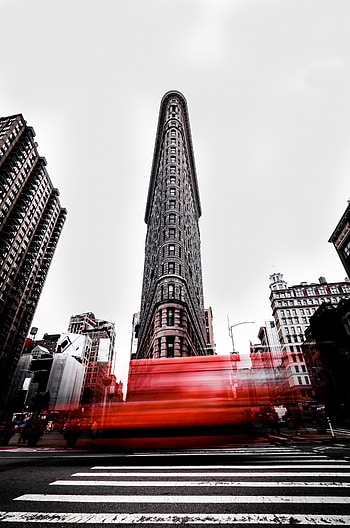 Cities, Architecture, Usa, City, Movement, Traffic, United States, New York, Flatiron Building HD phone wallpaper