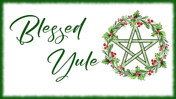 Yule Pentacle, witch, wiccan, holiday HD wallpaper