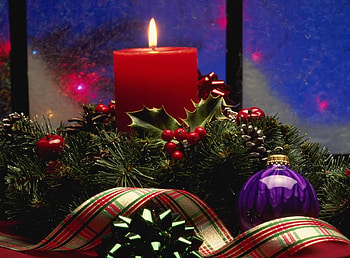Holidays, Holiday, Branch, Needles, Tape, Christmas Decorations, Christmas Tree Toys, Candle HD wallpaper