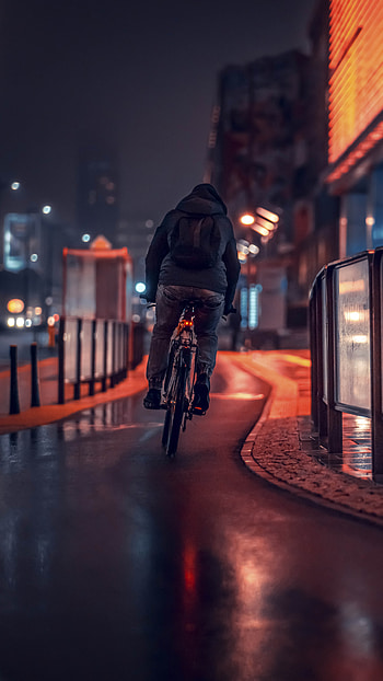 Night rider, standing, midnight HD phone wallpaper