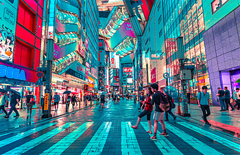 Tokyo City Street in, Japan HD wallpaper