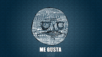 Blue Background Funny Me Gusta Meme ... HD wallpaper