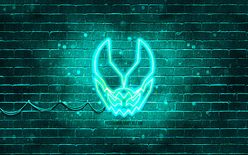 Kamen Rider Revice turquoise logo, , Kamen Raida Ribaisu, turquoise brickwall, Kamen Rider Revice logo, manga, Kamen Rider Revice neon logo, Kamen Rider Revice HD wallpaper