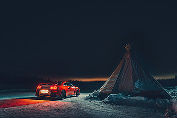 Nissan Gtr Camping , nissan-gtr, nissan, cars HD wallpaper