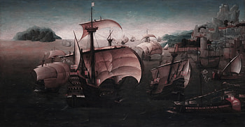 Portuguese Carracks, painting, carracks, portuguese, boats HD wallpaper