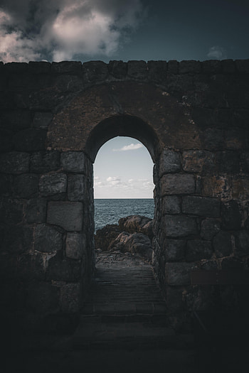 Nature, Stones, Sea, Horizon, Wall, Arch HD phone wallpaper