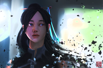 I Will Disappear, anime-girl, anime, artist, artwork, digital-art, deviantart HD wallpaper
