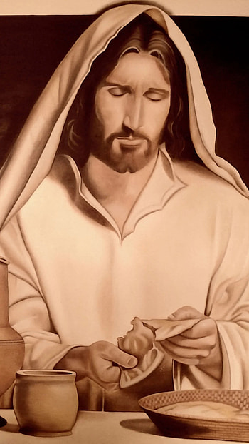 Papa Jesus, Sketch, Painting HD phone wallpaper