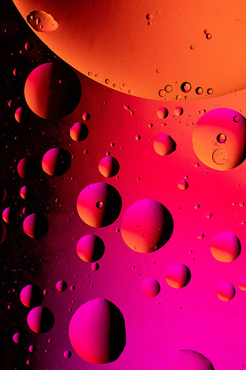 Bubbles, Macro, Paint, Liquid, Butter, Oil HD phone wallpaper