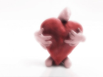 Plasticine Love, hold, heart, love, red HD wallpaper