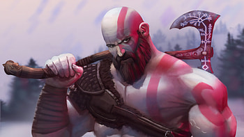 Kratos Hammer, kratos, artwork, games, artstation HD wallpaper