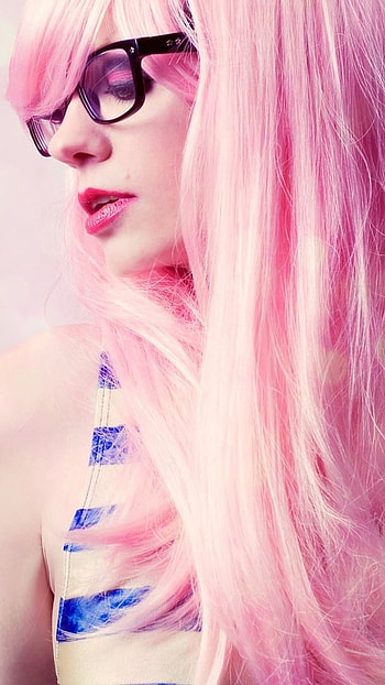 Cute For Girls, Fashion Girl, Pink Hair HD phone wallpaper