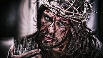 son of god, god, crown, son, face, jesus, thorns HD wallpaper