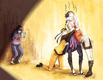 NS:you never again escape H:naruto-kun, sasuke, naruto, hinata, sakura HD wallpaper