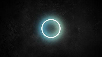 Oblivion, circle, neon, light, black HD wallpaper
