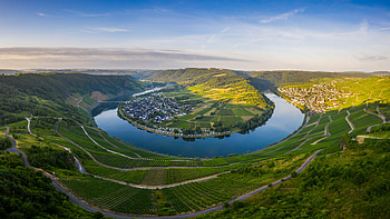 Moselle River loop near Kröv, Germany, landscape, nature, river HD wallpaper