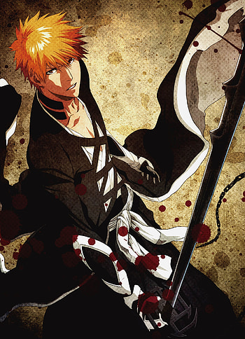 Kurosaki Ichigo, Bleach mobile , Dynamic pose, Anime HD phone wallpaper