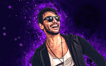 Beto Cuevas, , violet neon lights, canadian singer, music stars, canadian celebrity, superstars, Beto Cuevas HD wallpaper