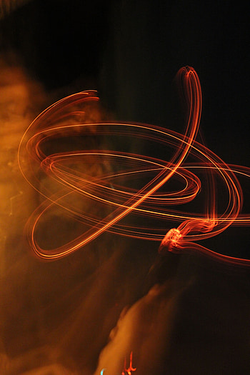Fire, Smoke, Dark, Shine, Light, Movement, Traffic, Lines, Long-Term Exposure HD phone wallpaper
