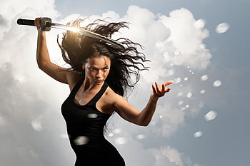 Girl With Sword , sword, warrior, girls, graphy HD wallpaper