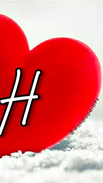 H Name, Red Heart HD phone wallpaper