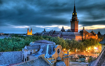 Square, Cities, Houses, Fountain, Beauty, Church, Balkans, Cathedral, Area, Serbia HD wallpaper