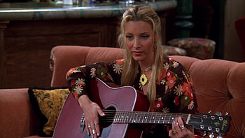 Lisa Kudrow, Gibson acoustic guitar, Friends season 4, Joey's new girlfriend HD wallpaper