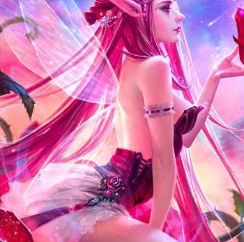Fairy of Roses, morning, dress, lady, abstract, female, wings, white, roses, soft, beautiful, woman, fairy, pink, fantasy, red, fairy wings, flowers HD wallpaper