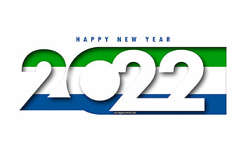 Happy New Year 2022 Sierra Leone, white background, Sierra Leone 2022, Sierra Leone 2022 New Year, 2022 concepts, Sierra Leone, Flag of Sierra Leone HD wallpaper