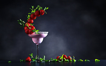 Strawberry Cocktail, cocktail, strawberry, graphy, drink HD wallpaper