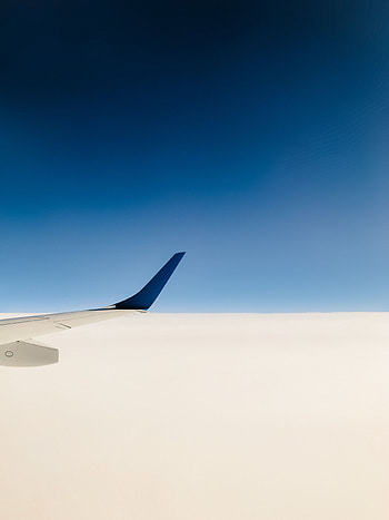 Sky, Minimalism, Wing, Plane, Airplane HD phone wallpaper