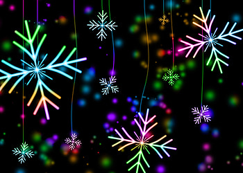 Abstract, Snowflakes, Glare, Multicolored, Motley HD wallpaper