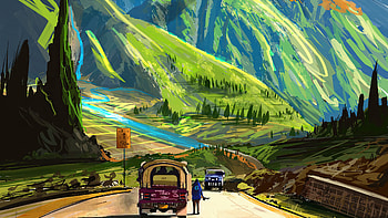 Journey To New City , artist, artwork, digital-art HD wallpaper