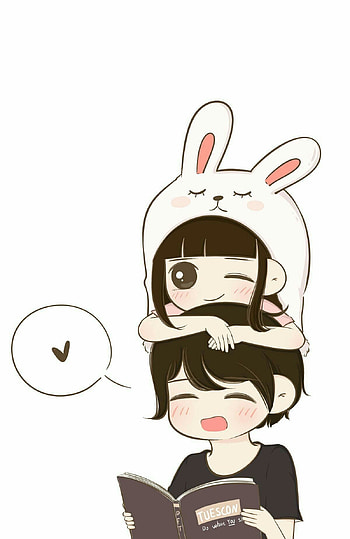 Cute Couple Cartoon on ..dog, Love Couple Cartoon HD phone wallpaper