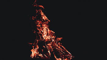 Nocturne of Embers —, Fire, Flame, Black, Shadow HD wallpaper