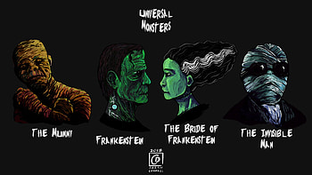 Sarah Connell, Universal Monsters meets Van Gogh HD wallpaper